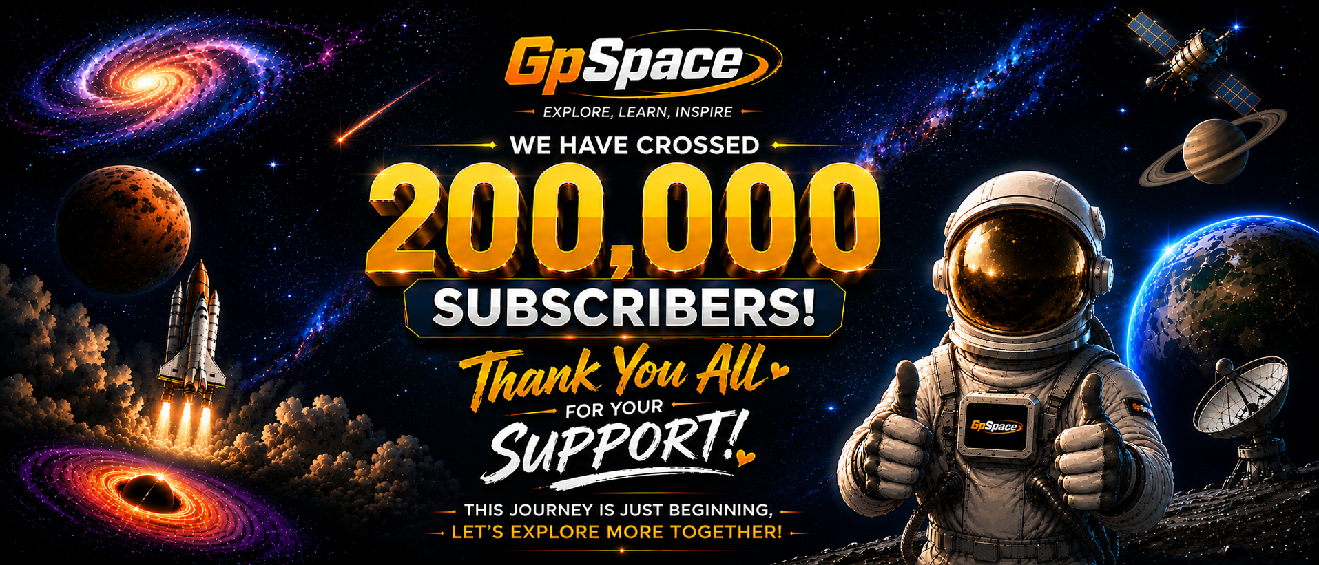 GpSpace space-themed channel banner